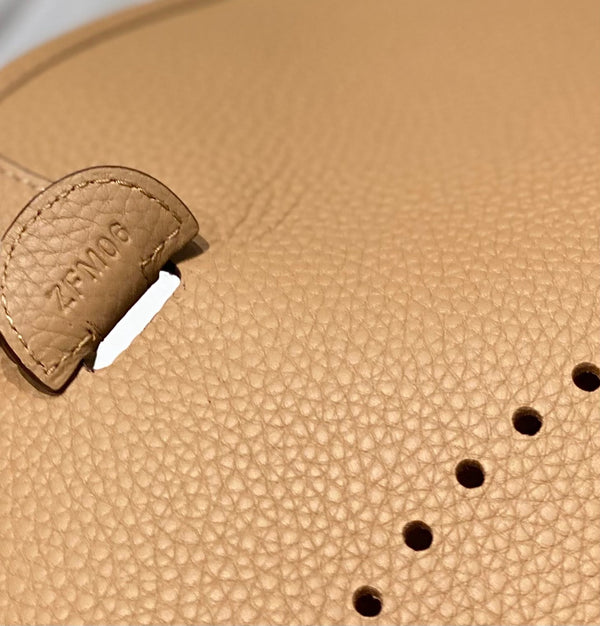 Evelyne 29cm Tabac Camel Togo Silver Hardware