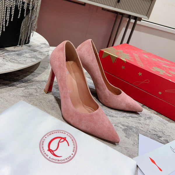CL Condora Pumps 85mm Suede Leather Pink