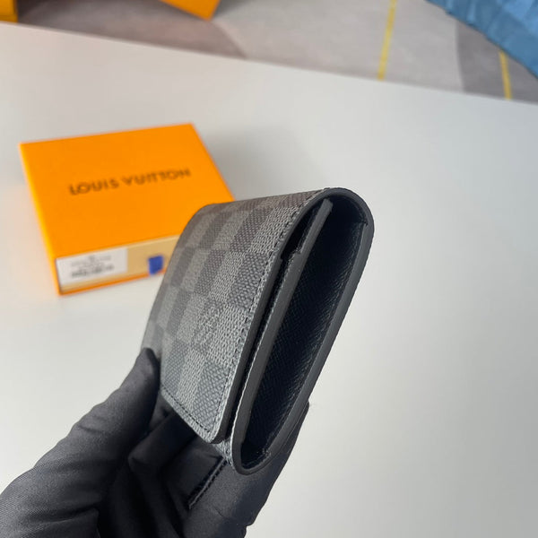 LV Enveloppe Carte De Visite Card Holder Damier Graphite Canvas 221501