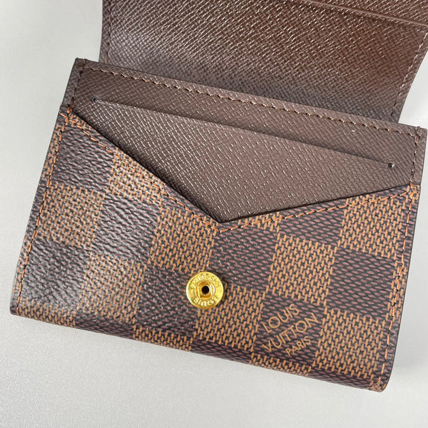 LV Enveloppe Carte De Visite Card Holder Damier Ebene Canvas 221500