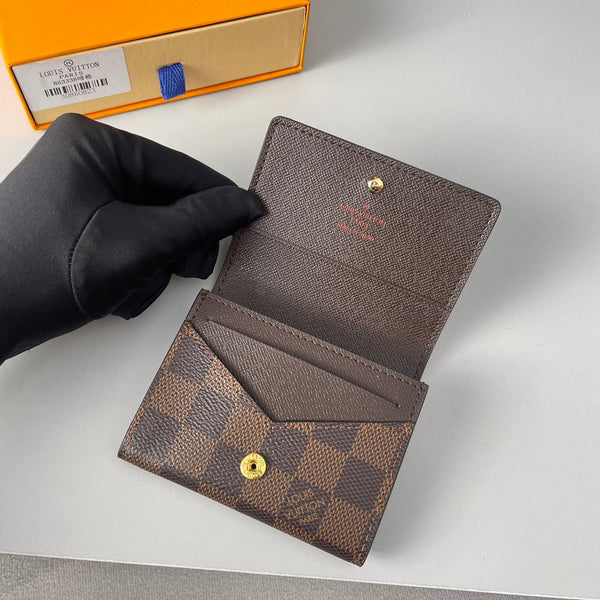 LV Enveloppe Carte De Visite Card Holder Damier Ebene Canvas 221500
