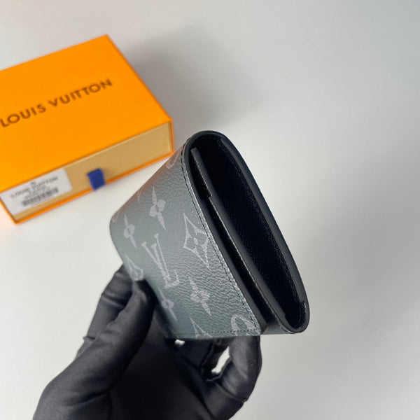 LV Enveloppe Carte De Visite Card Holder Monogram Eclipse Canvas 221499