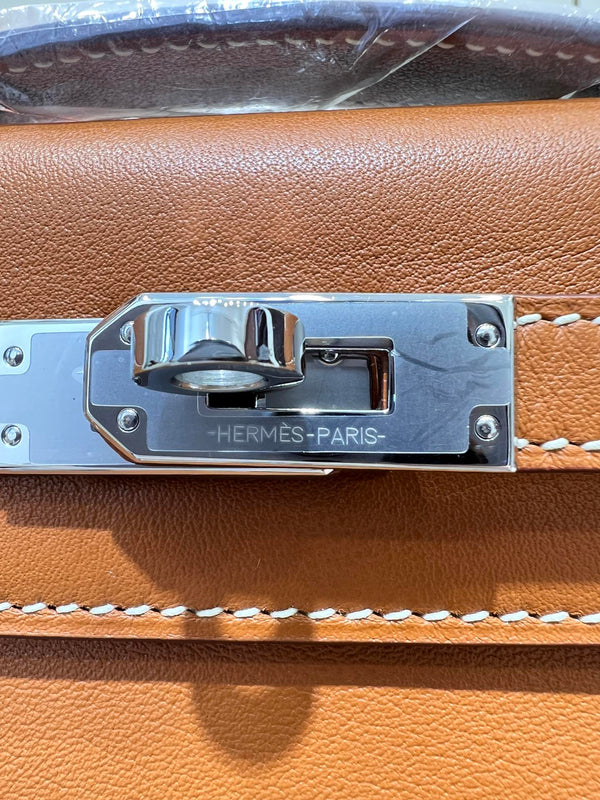 HM KELLY POCHETTE 22CM GOLD SWIFT SILVER HARDWARE