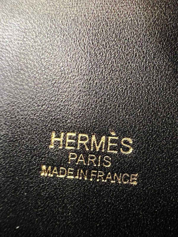 HM KELLY POCHETTE 22CM BLACK SWIFT GOLD HARDWARE