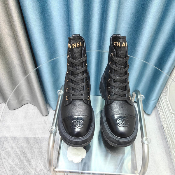 CC Ankle Boots Black Lambskin