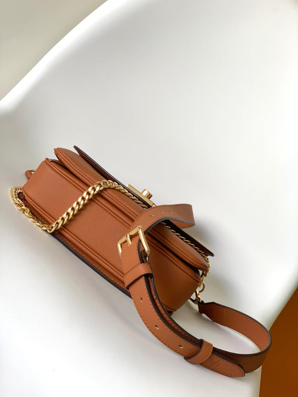 LV Oxford Bag 22cm Brown Gold Cowhide 252067