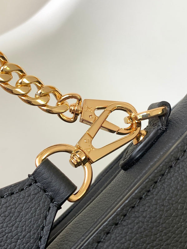 LV Oxford Bag 22cm Black Gold Cowhide 252069