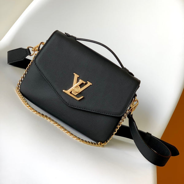 LV Oxford Handbag 22cm Black Grain Cowhide GHW