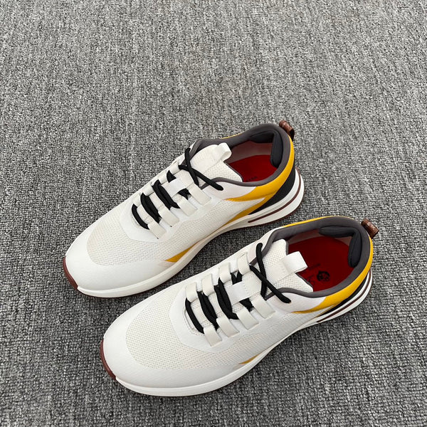 LP BRUNELLO SNEAKERS MULTI-BIANCO E GIALLO IN VITELLO MESH