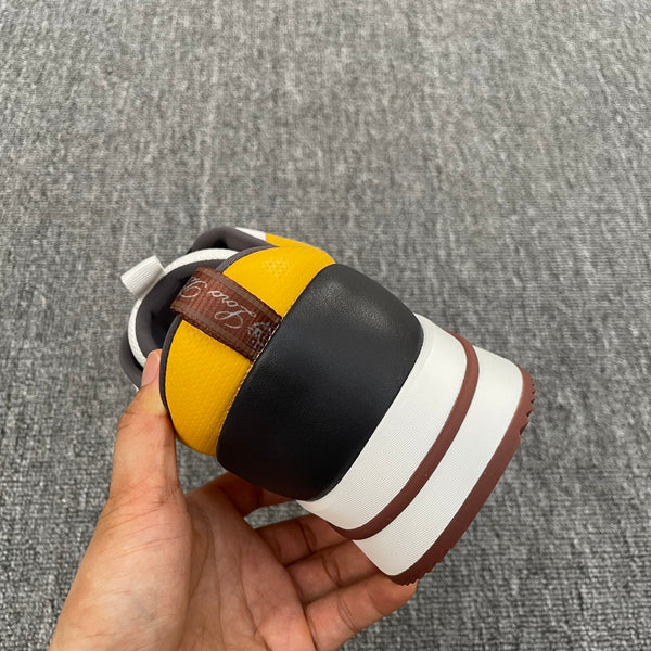 LP BRUNELLO SNEAKERS MULTI-BIANCO E GIALLO IN VITELLO MESH