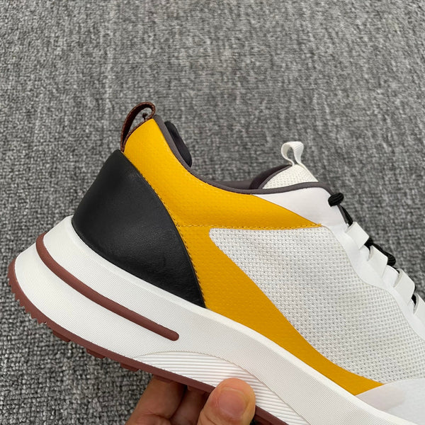 LP BRUNELLO SNEAKERS MULTI-BIANCO E GIALLO IN VITELLO MESH