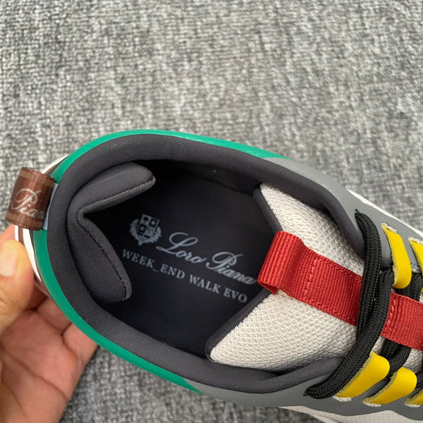 LP BRUNELLO SNEAKERS MULTI-VERDE E BIANCO IN VITELLO MESH