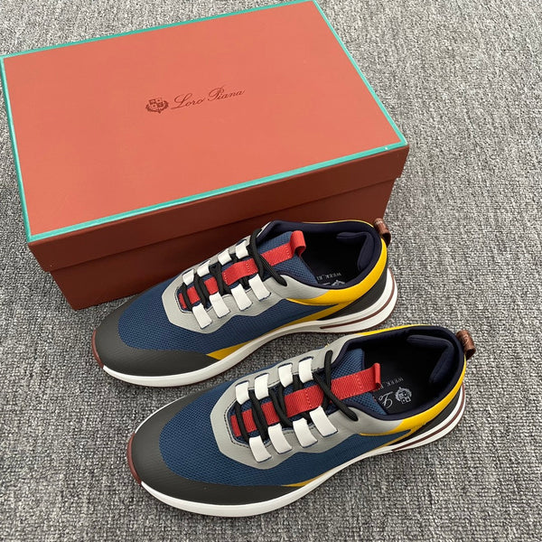 LP BRUNELLO SNEAKERS MULTI - CHARCOAL AND NAVY MESH CALFSKIN