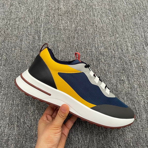 LP BRUNELLO SNEAKERS MULTI - CHARCOAL AND NAVY MESH CALFSKIN