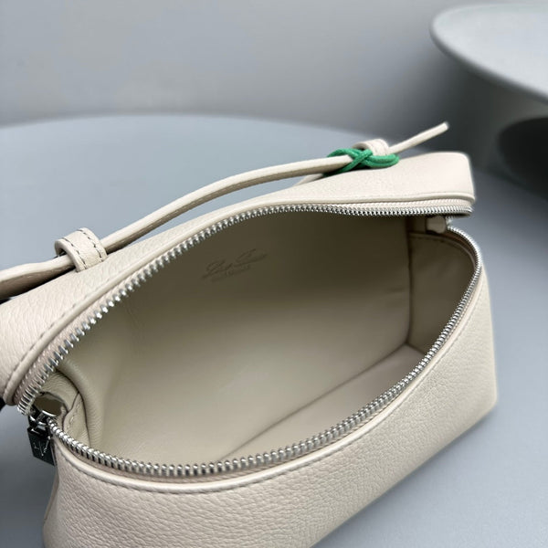 Borsa in pelle di mucca beige Extra Pocket L19