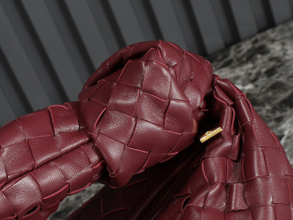 bv teen jodie 36cm bordeaux pelle di agnello