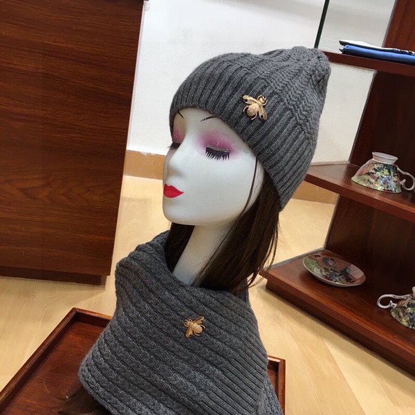 SET SCIARPA E CAPPELLO IN LANA GRIGIO SQUALO 945023