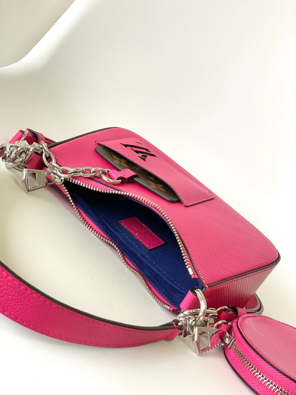 LV Marellini 19cm Pink Epi Grain Cowhide Metal HW