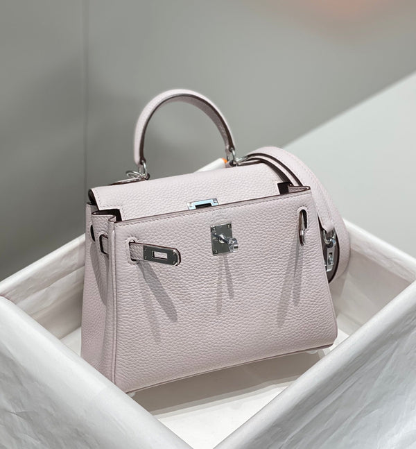 HM Mini Kelly 20cm Pink Togo Leather Silver Hardware