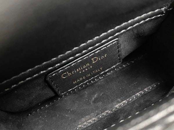 BORSA MICRO LADY 12 IN PELLE DI AGNELLO NERA