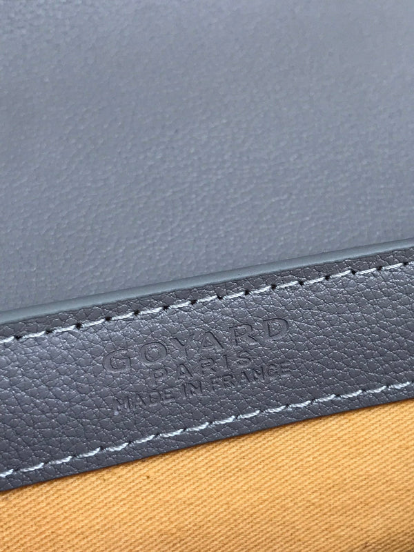 SAÏGON PM BAG 28 IN GREY GOYARDINE CANVAS AND CALFSKIN