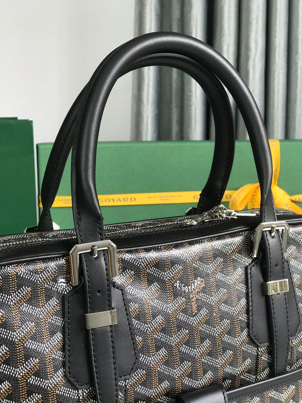 AMBASSADE DOCUMENT CASE 35 IN BLACK GOYARDINE CANVAS