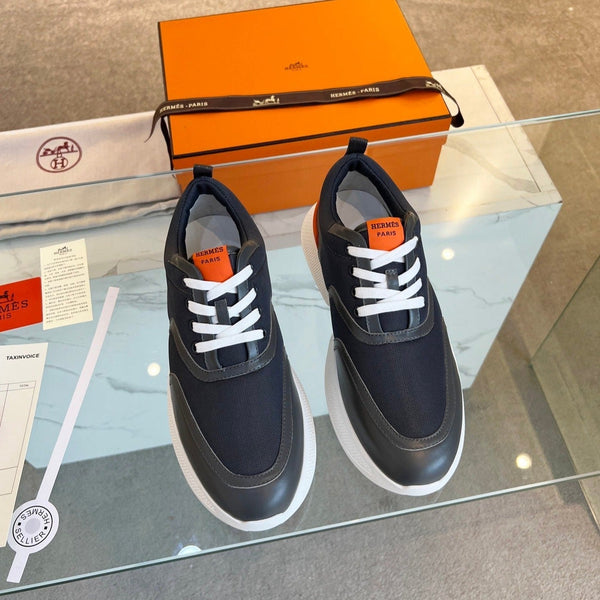 GIGA SNEAKER IN PELLE DI VITELLO NERA SUOLA NERA