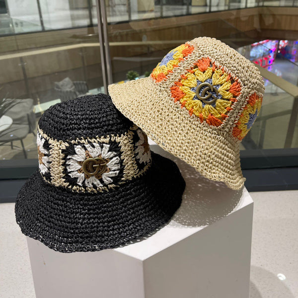 BUCKET HAT IN BEIGE MIX COLORFUL RAFFIA 956212