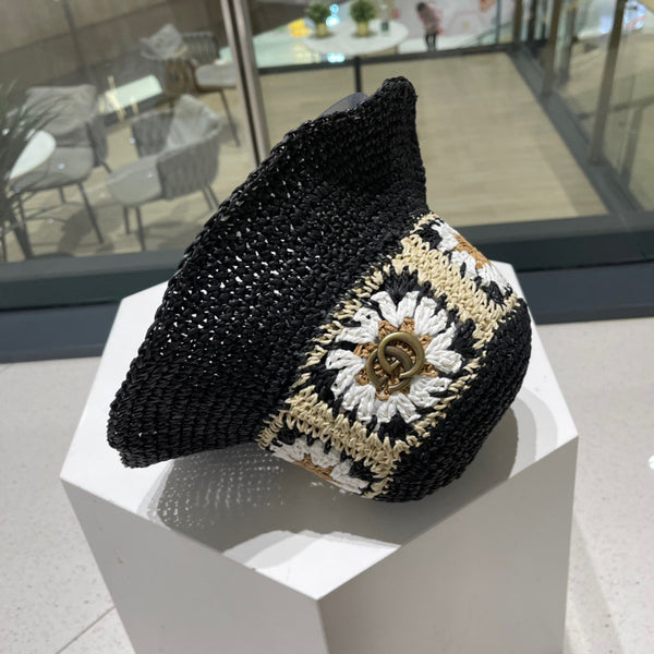 BUCKET HAT IN BLACK MIX COLORFUL RAFFIA 956213