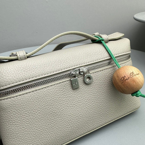 Borsa in pelle di mucca bianca Whisper Extra Pocket L19