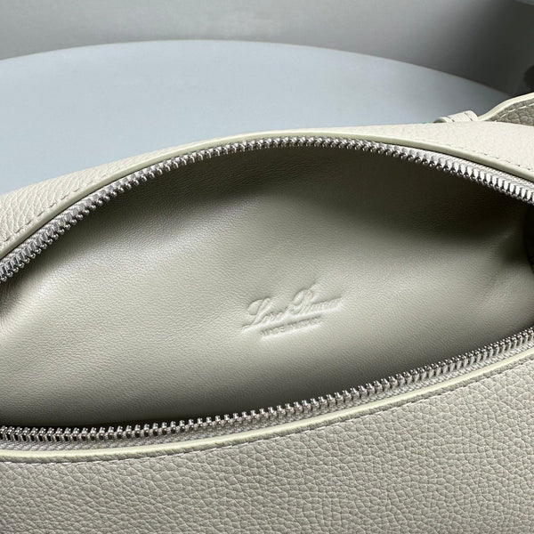 Borsa in pelle di mucca bianca Whisper Extra Pocket L19