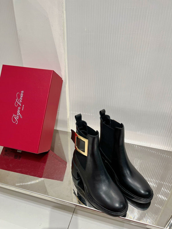 Viv Short Boots Black Cowhide 365203