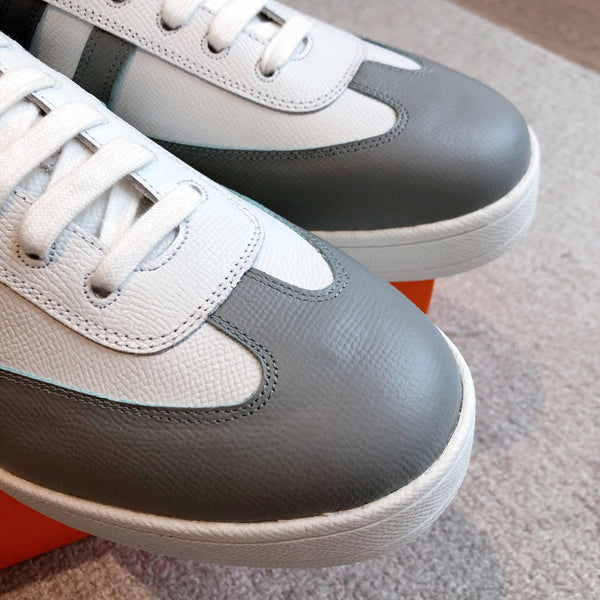 SNEAKER HM BOOMERANG BIANCO MIX GRIGIO MIX PELLE DI VITELLO NERA