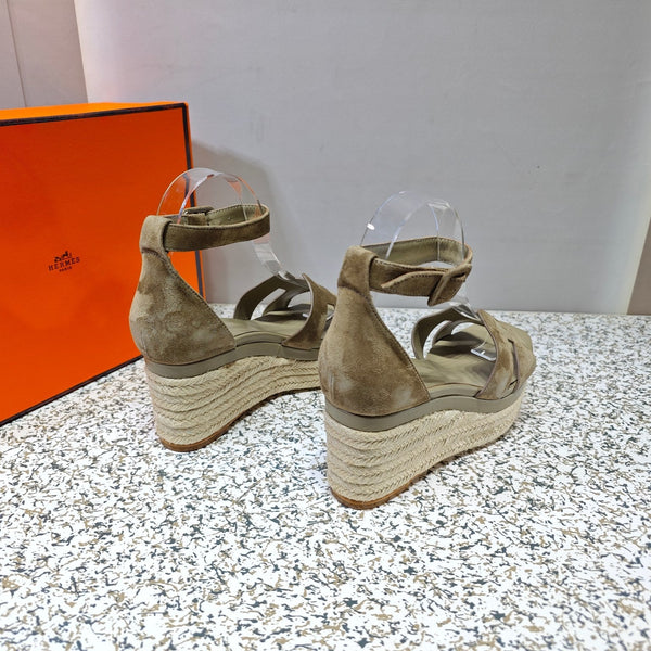 ELDA ESPADRILLE 80 MOCHA BROWN SUEDE