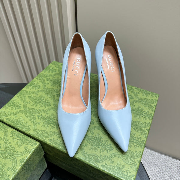 GG 105 BASIC HIGH HEEL PASTEL BLUE LAMBSKIN