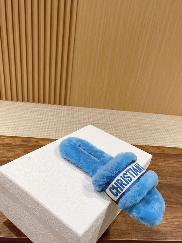 CD Dway Slide Sky Blue Fleece Lining And Canvas Fabric