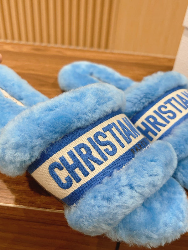 CD Dway Slide Sky Blue Fleece Lining And Canvas Fabric