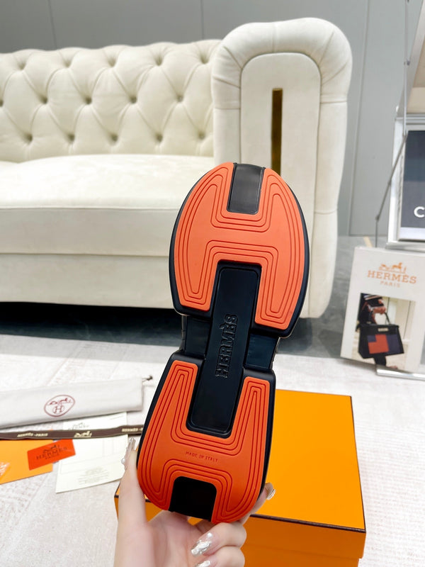 Sneaker HM Giga in pelle di vitello nera 206281