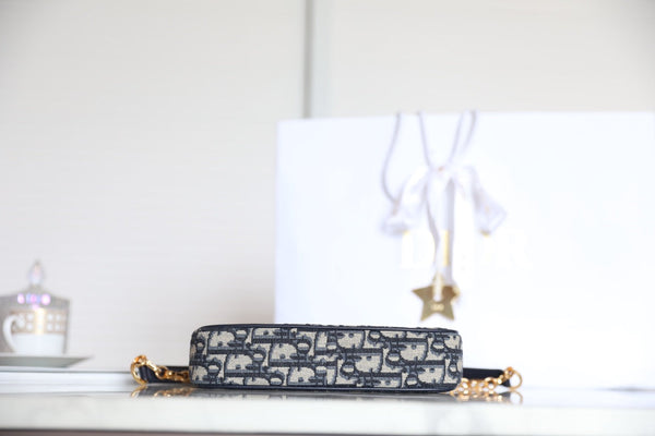 MINI 21 CHAIN BORSA A MANO JACQUARD OBLIQUO NERO