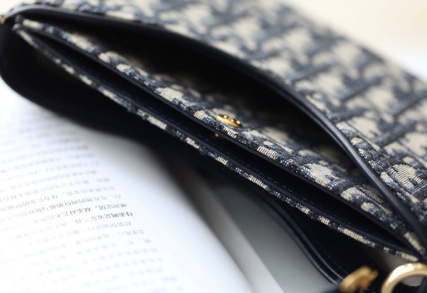 MINI 21 CHAIN BORSA A MANO JACQUARD OBLIQUO NERO