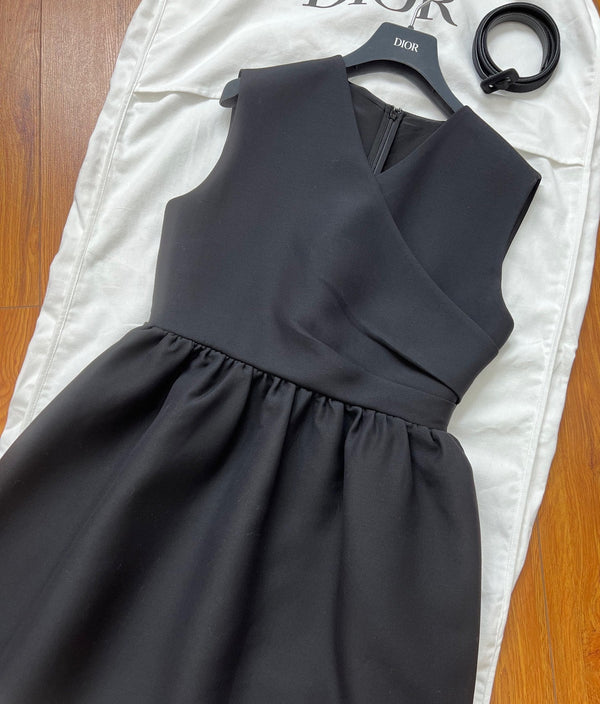 Abito CD in lana e seta nera