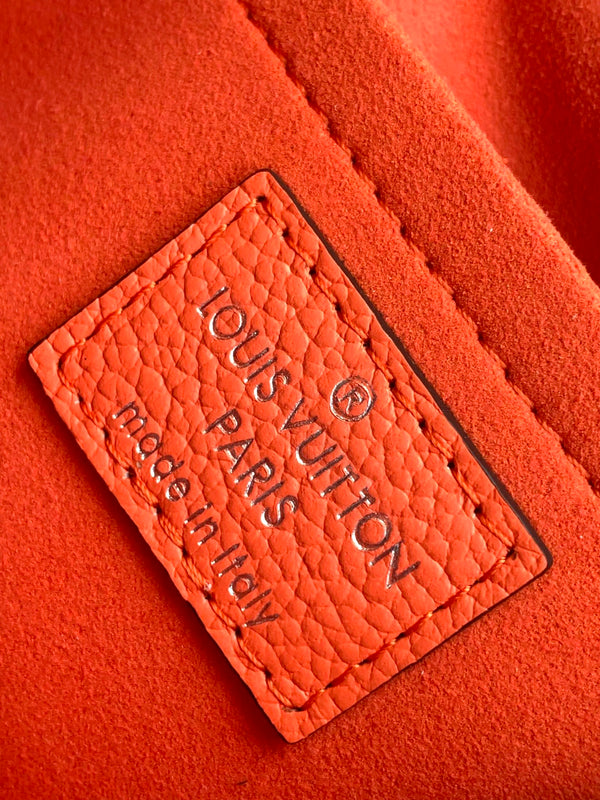 LV Marellini 19cm Orange Epi Grain Cowhide Metal HW
