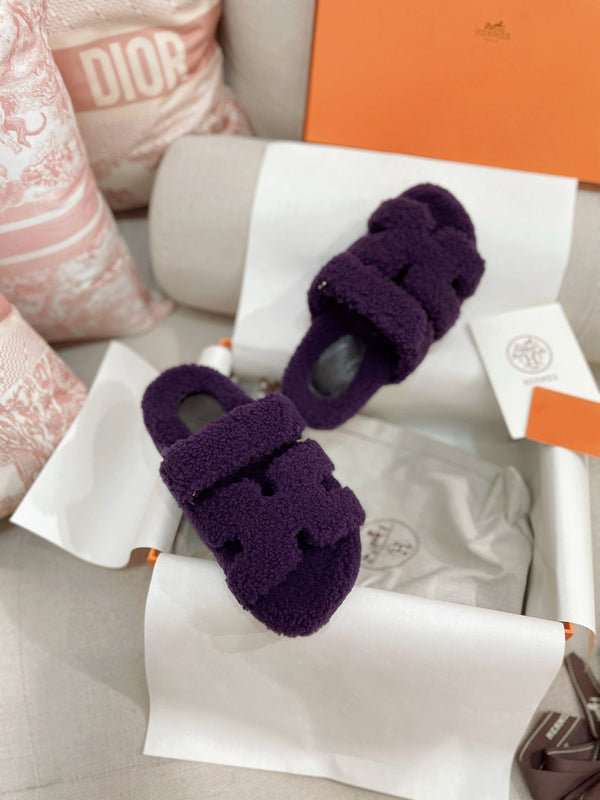 sandalo cipro viola lana di agnello