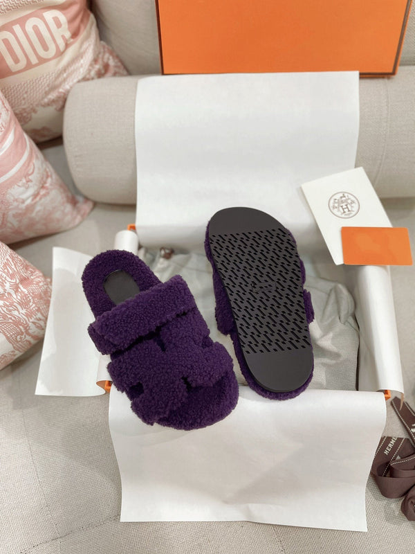 sandalo cipro viola lana di agnello