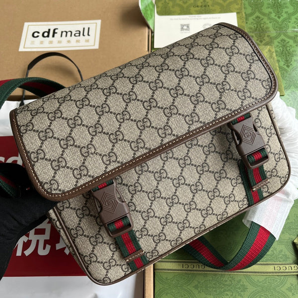 Gucci Bag Brown mix Beige Canvas 240098