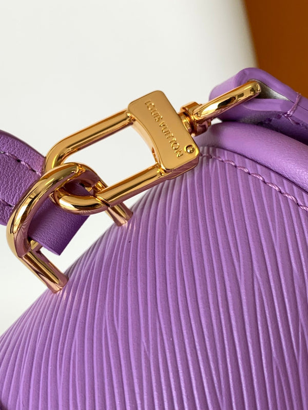 LV Hide & Seek Handbag 21cm Purple Epi Grain Cowhide GHW