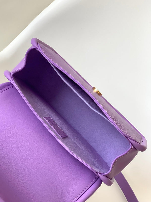 LV Hide & Seek Handbag 21cm Purple Epi Grain Cowhide GHW
