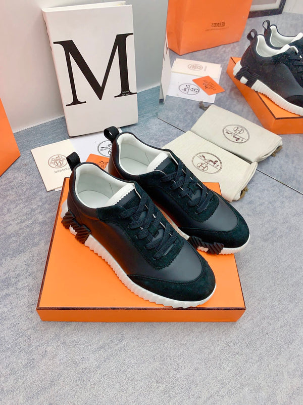 Sneaker HM Bouncing in pelle di agnello nera 106423