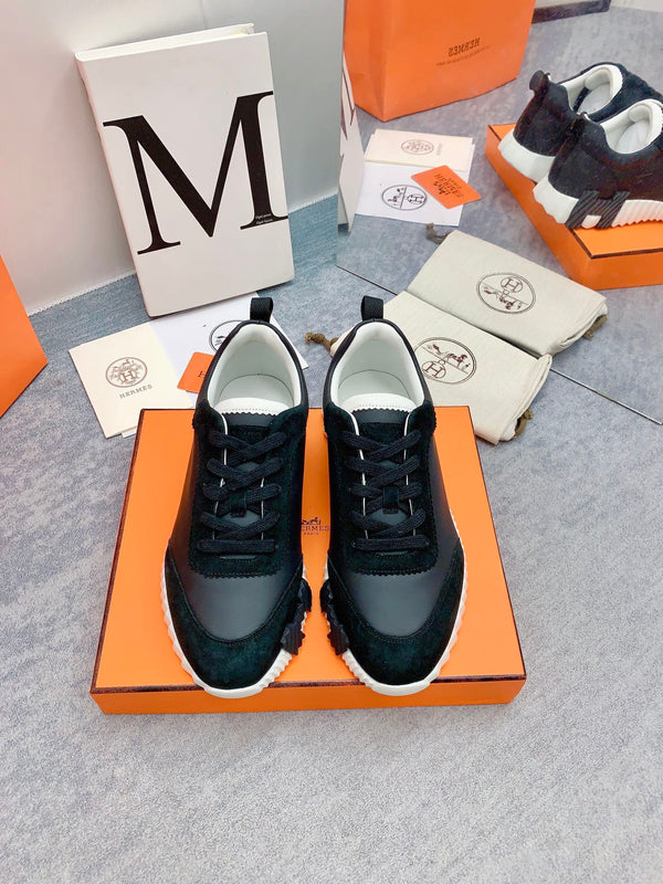 Sneaker HM Bouncing in pelle di agnello nera 106423