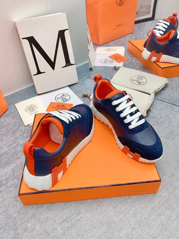 Sneaker HM Bouncing in pelle di agnello blu navy 106425